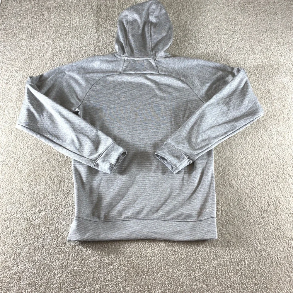 Adidas Hoodie Men Small Gray Graphic Logo Sweater Sport Pullover Long‎ Sleeve